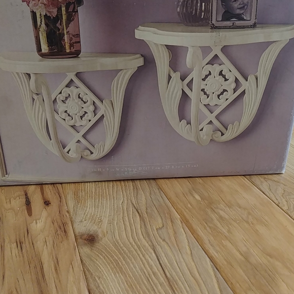 2 Vintage Romance cast iron shelves NIB